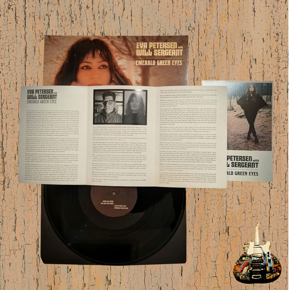 Eva Petersen & Will Sergeant 'Emerald Green Eyes' Vinyl signed