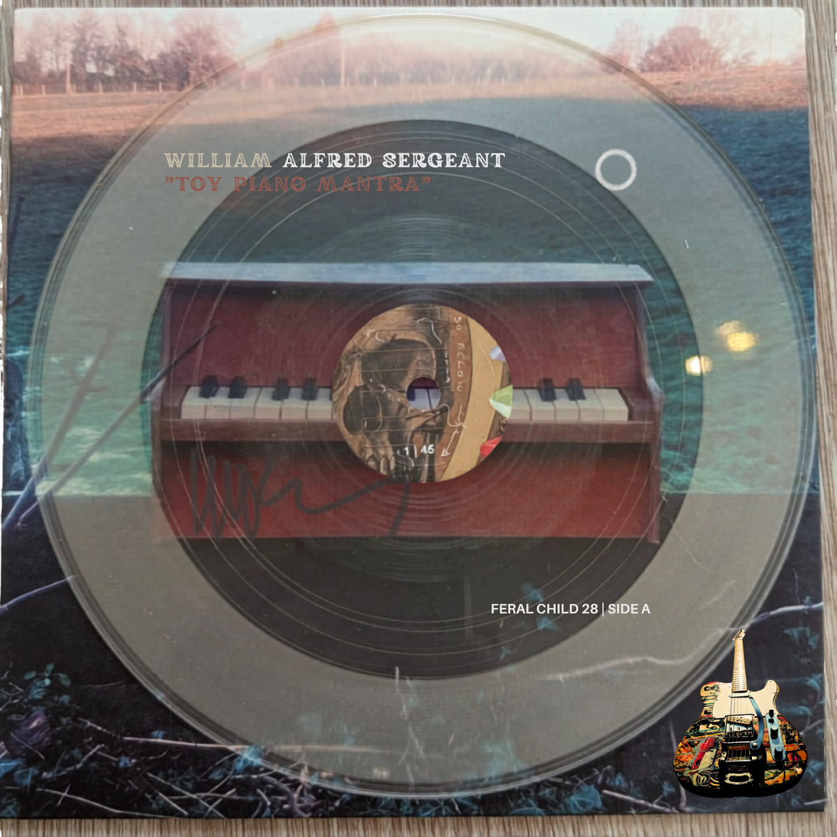 Will Sergeant 'Toy Piano Mantra' Paul Simpson 'Ghosts Of The Karelia Forest' 7" signed